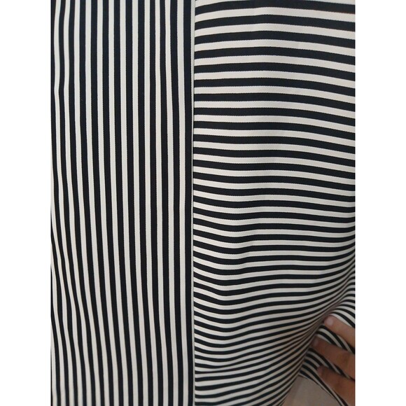 Express Striped Dolman Sleeve 3/4 Sleeve Blouse Black and White Small - Picture 5 of 9